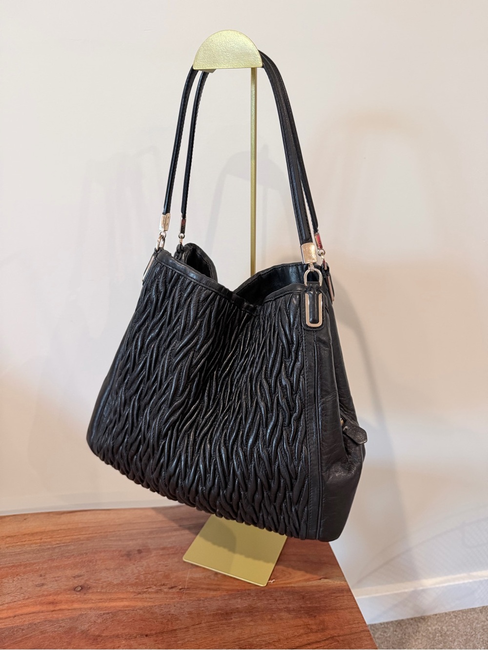 Coach Madison Gathered Twist Leather Phoebe Shoulder Bag
